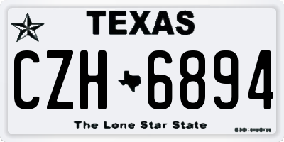 TX license plate CZH6894