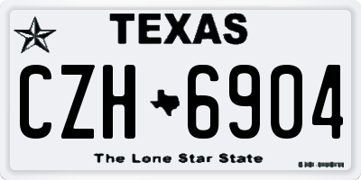 TX license plate CZH6904
