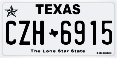 TX license plate CZH6915