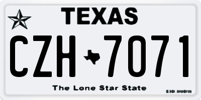 TX license plate CZH7071