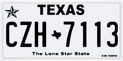 TX license plate CZH7113