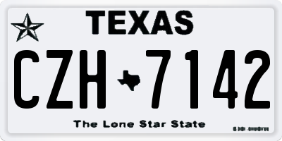 TX license plate CZH7142