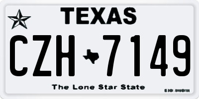 TX license plate CZH7149