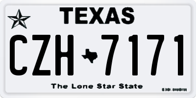TX license plate CZH7171