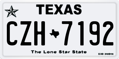 TX license plate CZH7192
