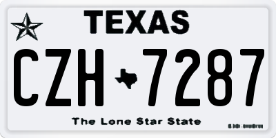 TX license plate CZH7287