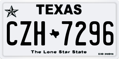 TX license plate CZH7296