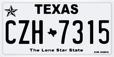 TX license plate CZH7315