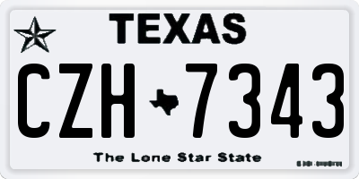 TX license plate CZH7343
