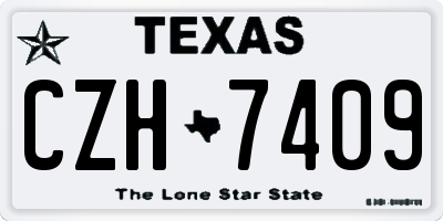 TX license plate CZH7409