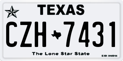 TX license plate CZH7431