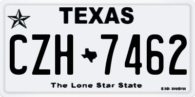 TX license plate CZH7462