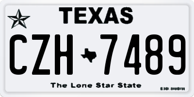TX license plate CZH7489