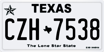 TX license plate CZH7538
