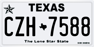 TX license plate CZH7588