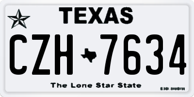 TX license plate CZH7634