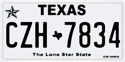 TX license plate CZH7834