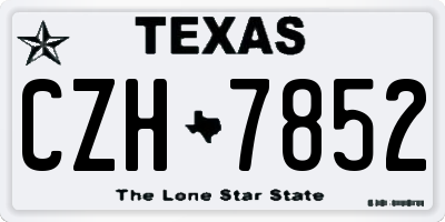 TX license plate CZH7852