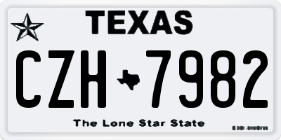 TX license plate CZH7982
