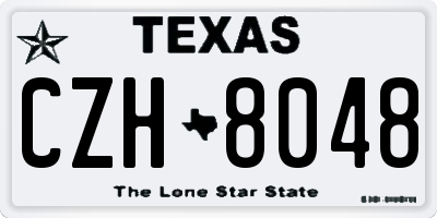 TX license plate CZH8048