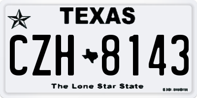 TX license plate CZH8143