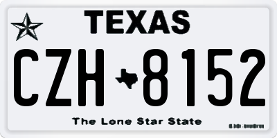 TX license plate CZH8152