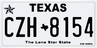 TX license plate CZH8154