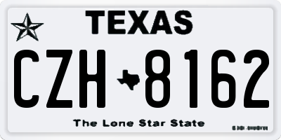 TX license plate CZH8162