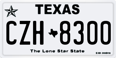 TX license plate CZH8300