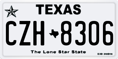 TX license plate CZH8306