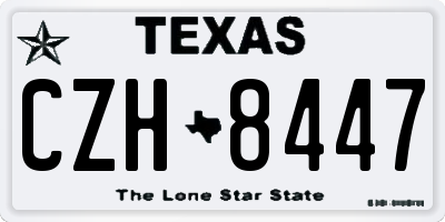 TX license plate CZH8447