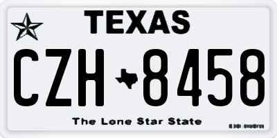 TX license plate CZH8458