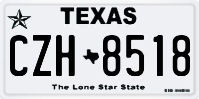 TX license plate CZH8518
