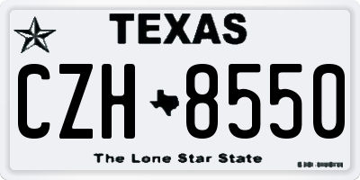 TX license plate CZH8550