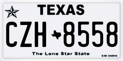 TX license plate CZH8558