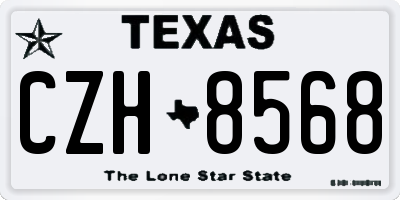 TX license plate CZH8568