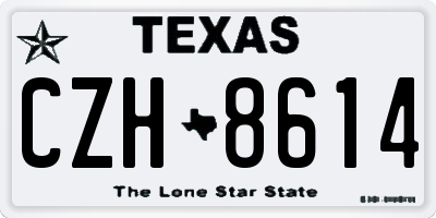 TX license plate CZH8614