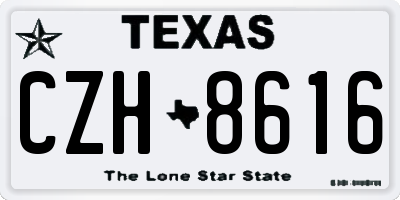 TX license plate CZH8616