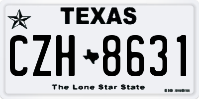 TX license plate CZH8631