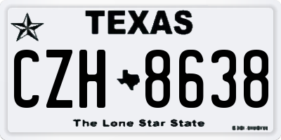 TX license plate CZH8638