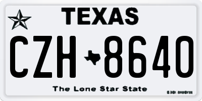 TX license plate CZH8640
