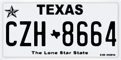 TX license plate CZH8664