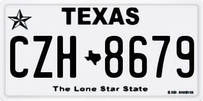 TX license plate CZH8679