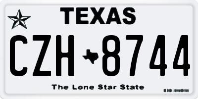 TX license plate CZH8744