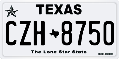 TX license plate CZH8750