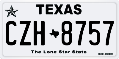 TX license plate CZH8757