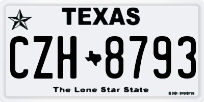 TX license plate CZH8793