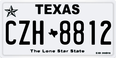TX license plate CZH8812