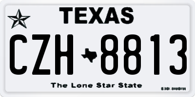 TX license plate CZH8813