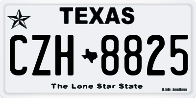 TX license plate CZH8825